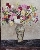 realistic floral oil painting by Egyptian artist Khalda Hamouda